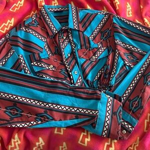 Blair retro button down cropped